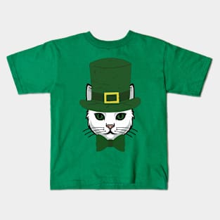 Irish St Patricks Day Funny Cat Lover Kids T-Shirt